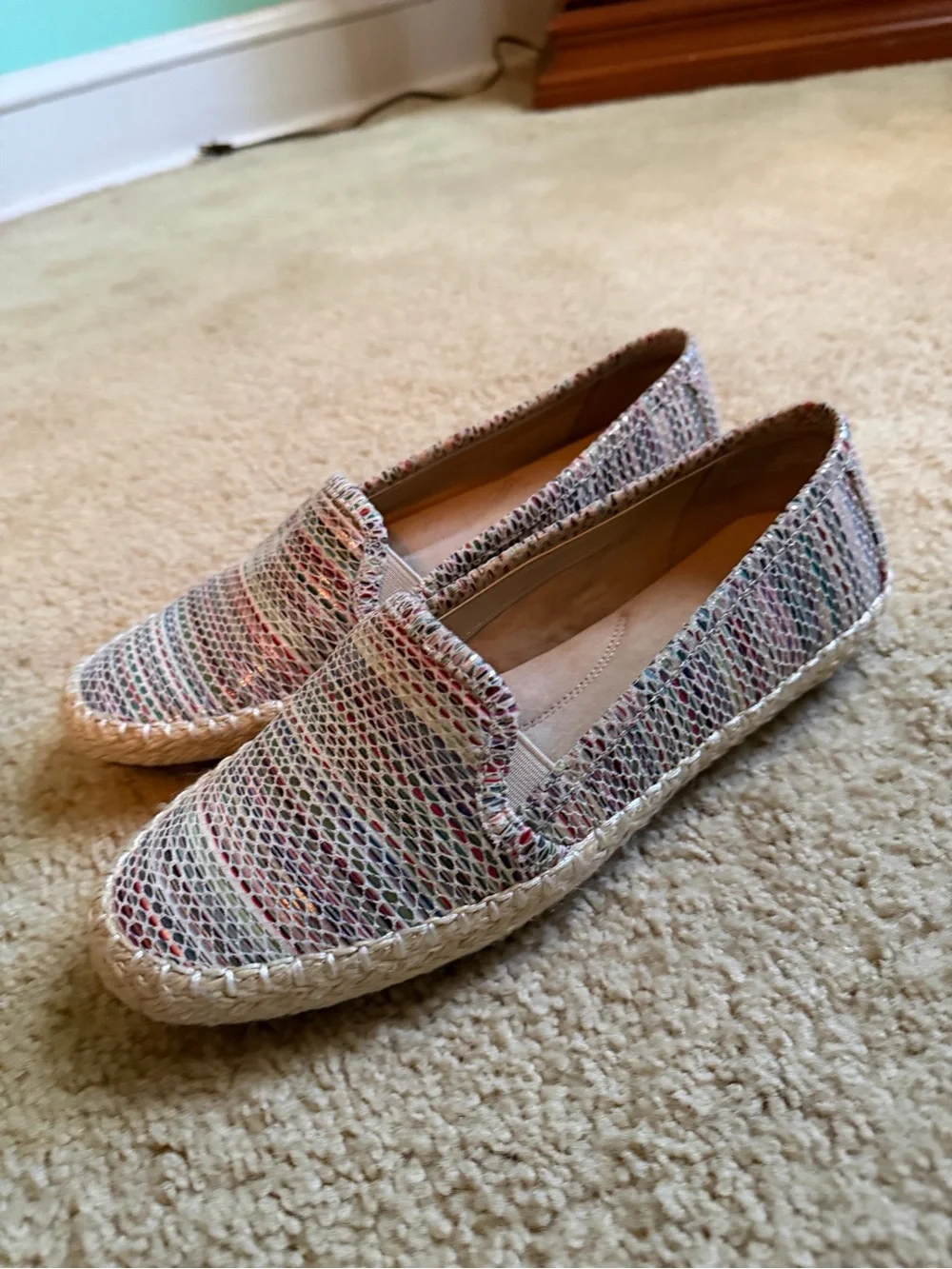 Women's Multicolor Woven Espadrille Slip-On Shoes